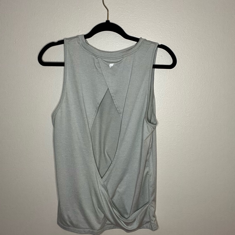 Fabletics Light Gray Muscle Tee - image 2
